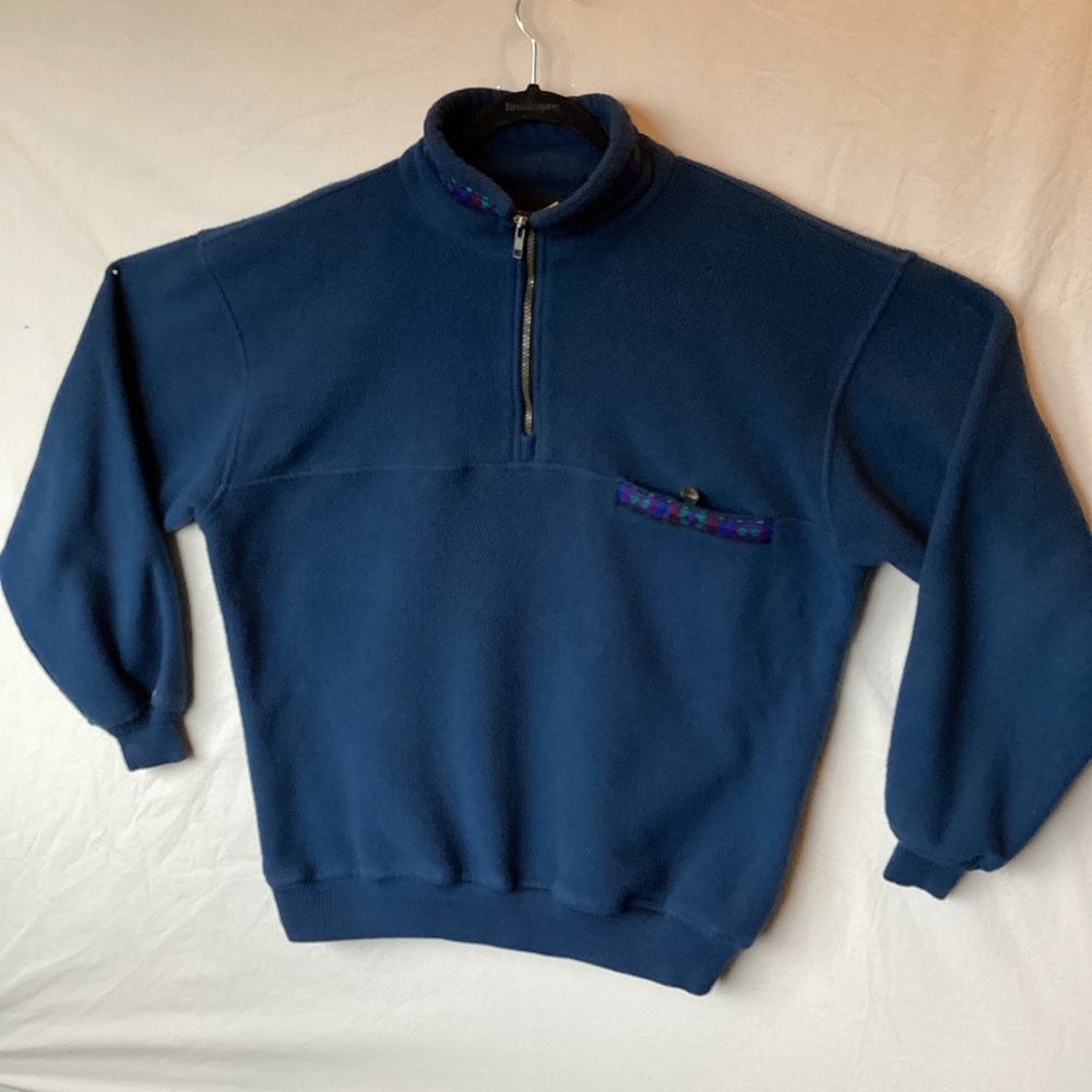 Vintage Marker Fleece 1/4 Zip Pullover Sweatshirt Made in USA